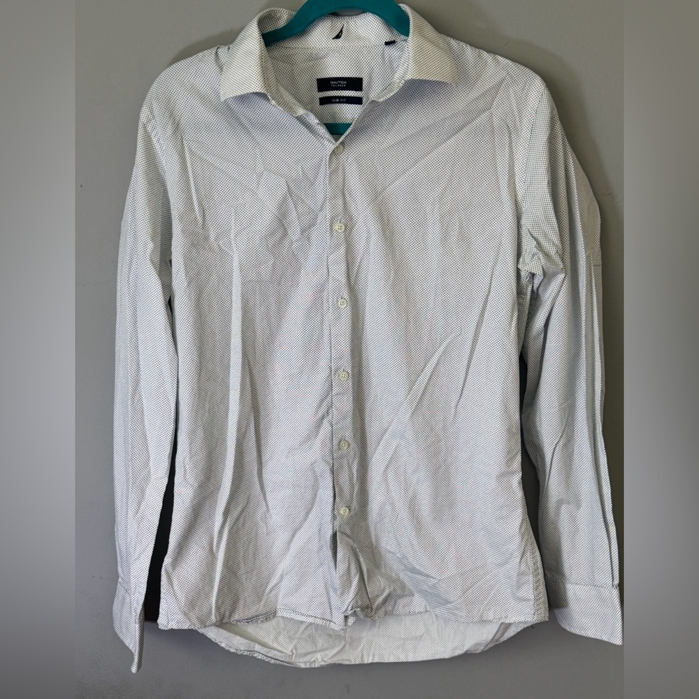 Nautica Men's Subtle Pattern Button-Down Shirt